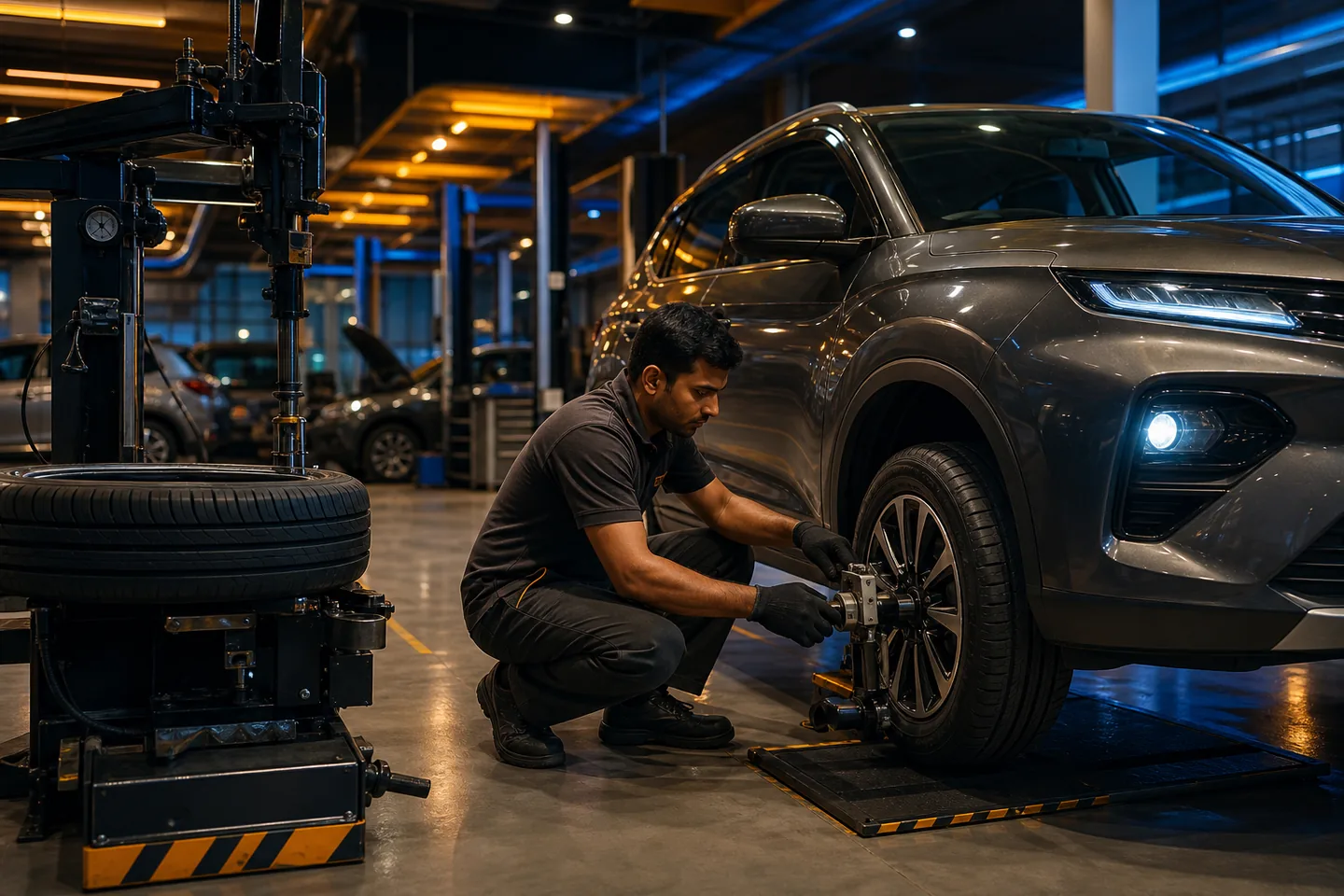 Tyre Service and Replacement at Carwell Auto Shop